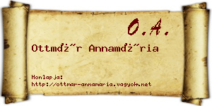 Ottmár Annamária névjegykártya